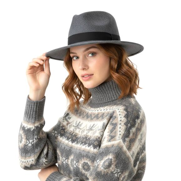 Toucan Collection Gray Wool Fedora Hat New York NWOT Made‎ In USA main image 6